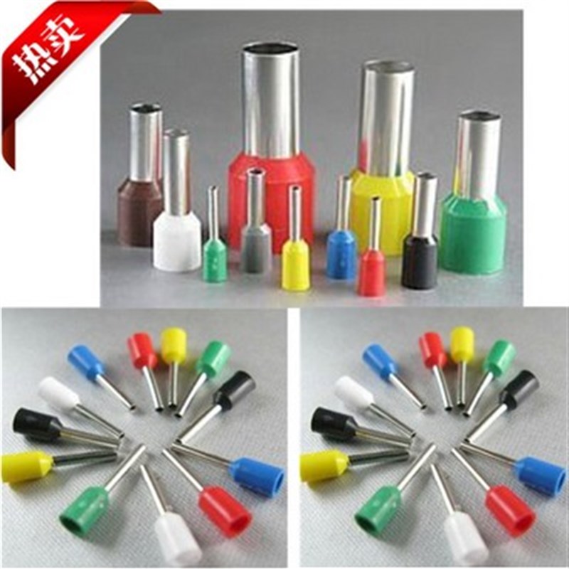 紫铜E16-12欧式冷压端子500只装插针接线端子管型PVE16-12针形端