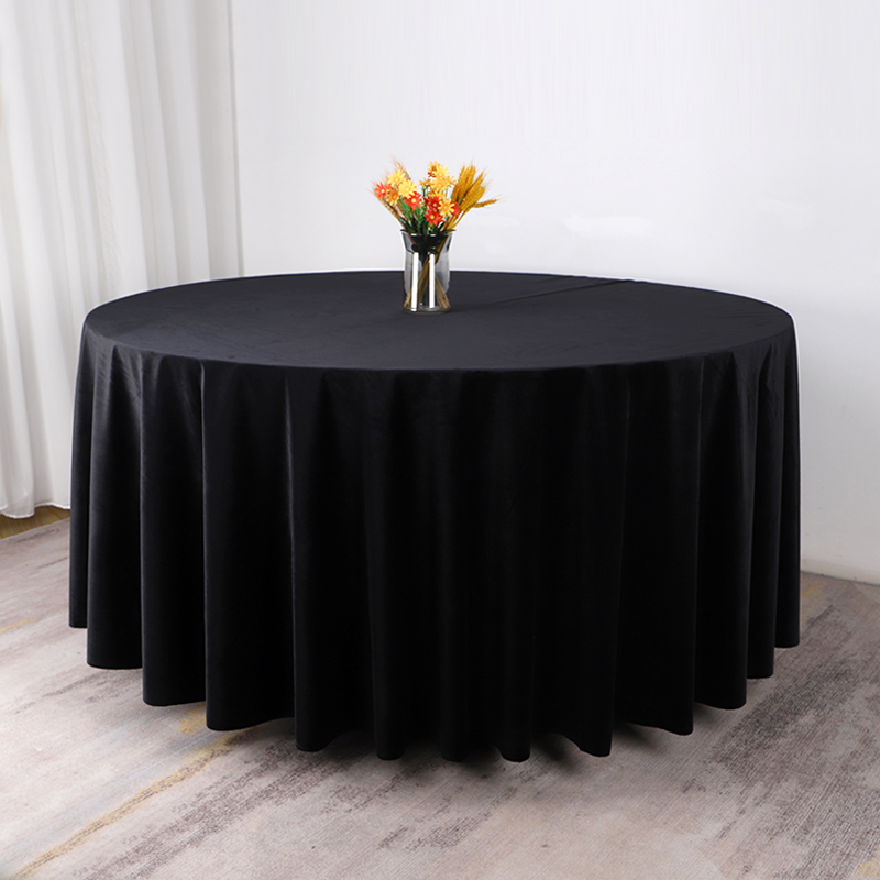 圆形桌布酒店餐桌布饭店餐厅台布大圆桌台布高级V感加厚餐桌布艺