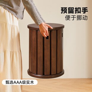 实木圆凳茶几家用可叠放组合凳折叠椅子备用餐桌椅板凳叠叠乐凳子