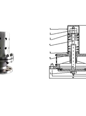 HXF-P真空破坏泄压阀 释放阀 304不锈钢真空破坏阀法兰泄压阀DN25