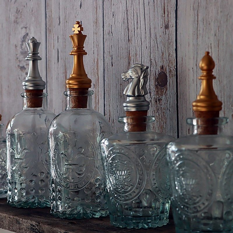 趣乐家复古怀旧杂货环保回收玻璃装饰器皿收纳瓶小器物桌台摆件棋,家居饰品,桌面摆件,淘宝优惠券,粉丝福利购,淘宝优惠卷