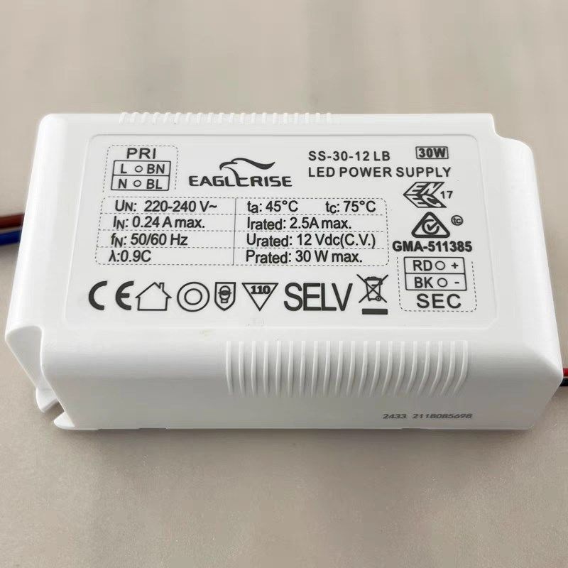 伊戈尔LED灯镇流器驱动器开关电源24V DC12V 120W灯珠恒压变压器