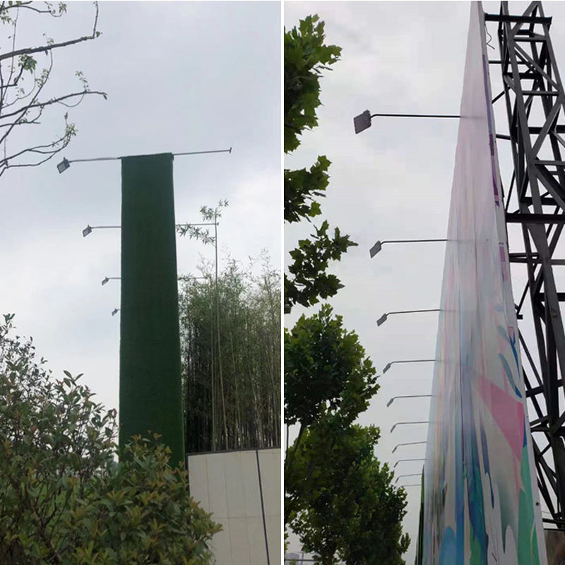 工程围挡射灯led投p光灯广告牌招牌户外防水大功率工地围栏支架灯