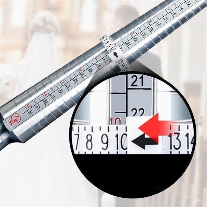 美码戒指圈口测量环测量器量手指标准软尺戒指圈口尺寸大小工具