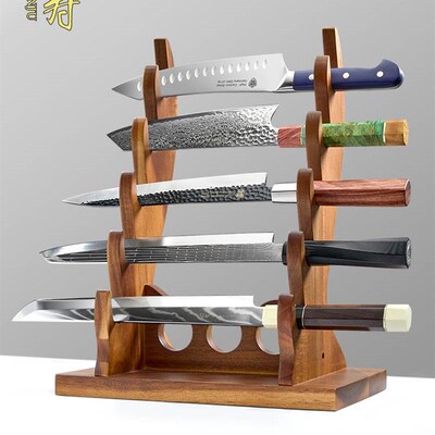 新品千寿日式刀架寿司刺身刀具置物架商用五层放刀展示架厨房收纳