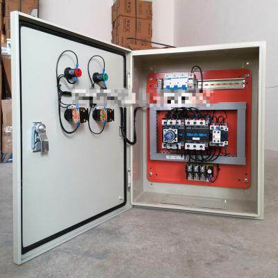 电机星三角降压控制箱水泵风机配电箱三相启动柜18KW22/30/37浅灰