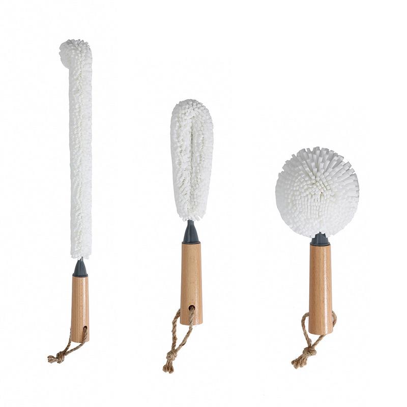 醒酒器清洁刷三件套可随意弯曲红酒杯高脚杯刷玻璃器皿海绵刷