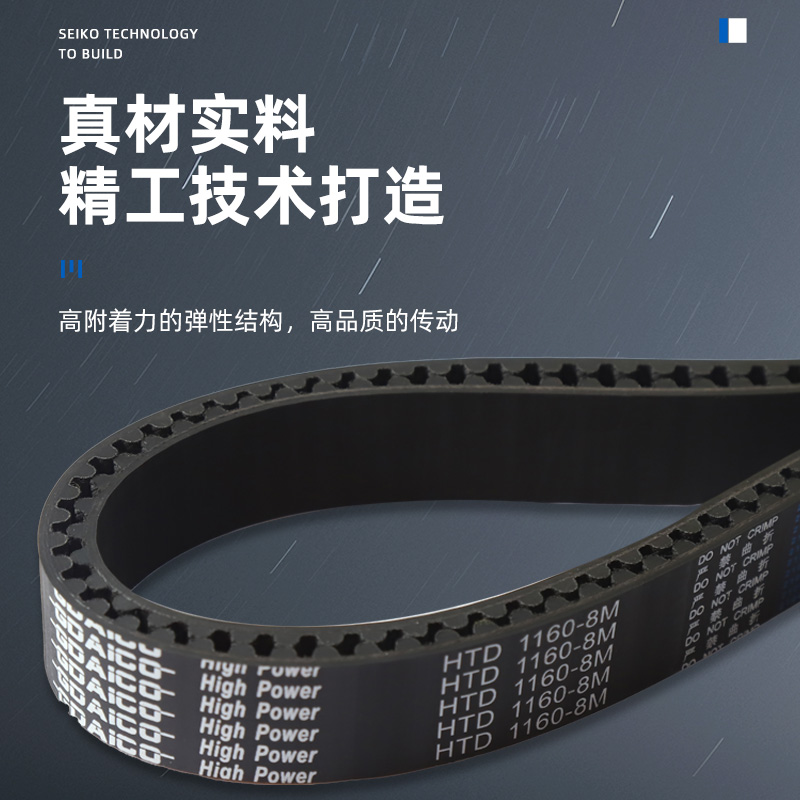 高品质同步带HTD 5M 8M 14M 橡胶齿型带 S5M S8M 工业传动带