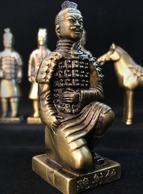 西安旅游兵马俑摆件秦始皇陵兵马俑纪念品仿古工艺品摆饰中国风
