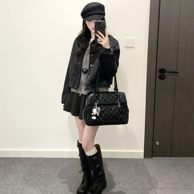 灰色毛呢百褶裙女秋冬季2025新款羊毛半裙伯克利小个子a字半身裙