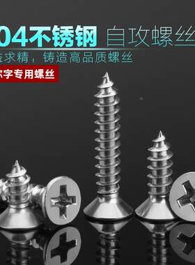 304不锈钢自攻螺钉迷你字专用广告发光字底板背板固定沉头螺丝钉