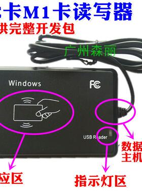 W20A-USB线机一体ic卡M1卡读写器 发卡器 刷卡 二次开发