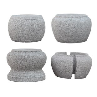 方形石雕石头石柱顶石柱子柱墩青石底座柱础石雕实心柱基空心庭院