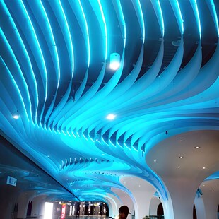 门店商场led导光板激光雕刻定制文字图案网红吊灯背景招牌商用