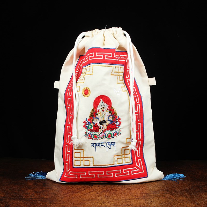双层青稞袋藏式袋用o品绣花糌粑布袋法器袋子宝瓶袋收纳袋束口袋