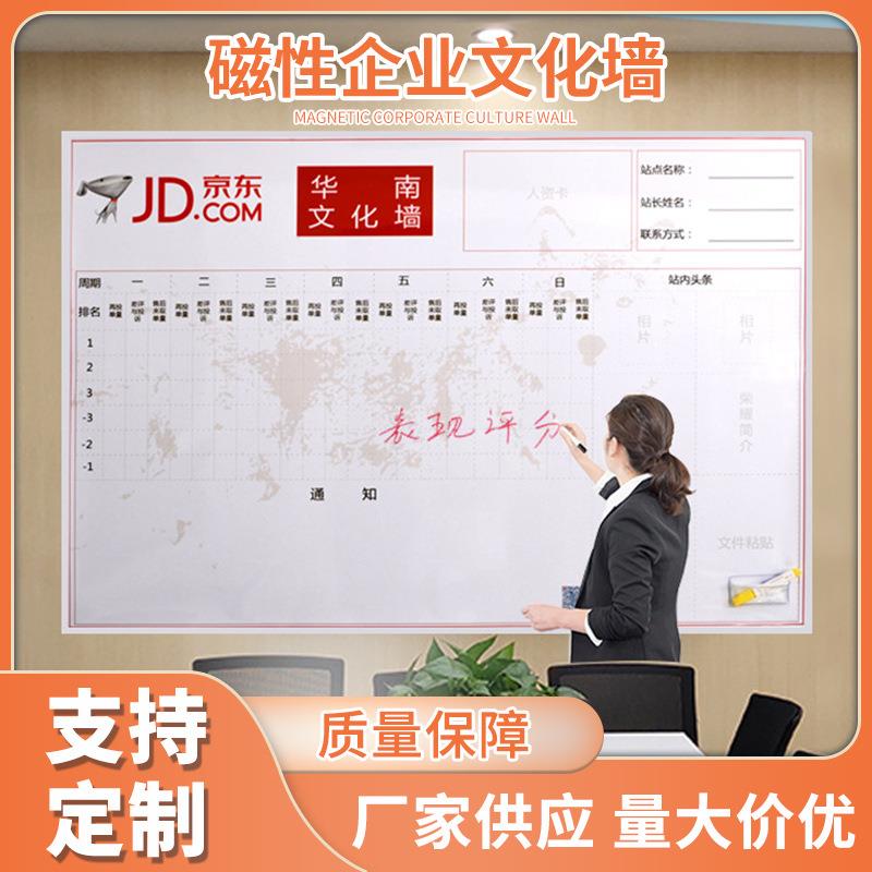 供应新磁汇磁性文化墙 可吸磁易擦软白板展板 企业公告栏照片墙