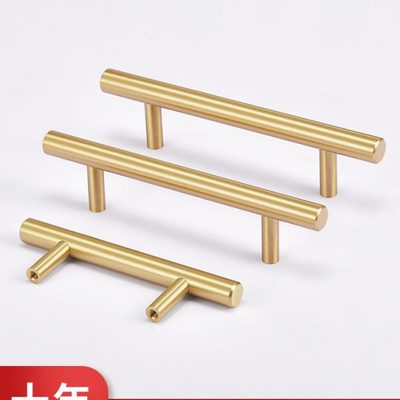 铜匠师拉手柜门抽屉橱柜子黄铜手柄现代简约衣柜子门把手黄铜拉手