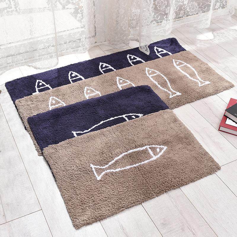 盛太乐居棉制小鱼家用厨房吸油地垫浴室门垫卫生间吸水脚垫儿童房,居家布艺,家用脚垫,淘宝优惠券,粉丝福利购,淘宝优惠卷