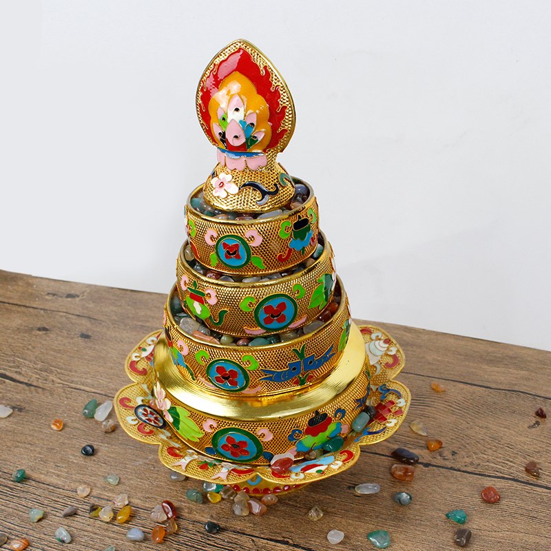 藏传金丝盘修盘曼扎八吉祥曼达盘托盘供果盘/景泰蓝/大小号