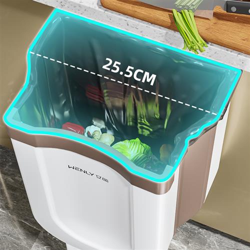 垃圾桶厨房挂式折叠家用2022新款厨余专用厕所壁挂化妆室收纳用品