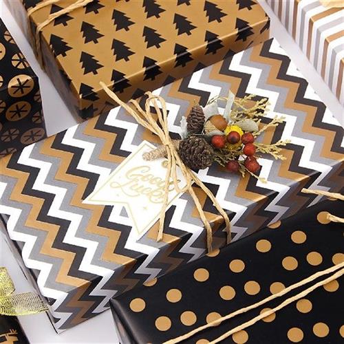 1Pcs Black Golden Kraft Wrapping Paper Bouquet Flowers