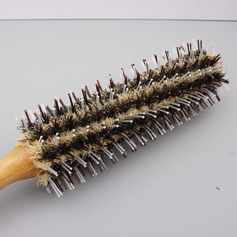 美发发型师猪鬃毛滚梳卷发梳子造型圆滚梳吹直发卷发大波浪滚梳