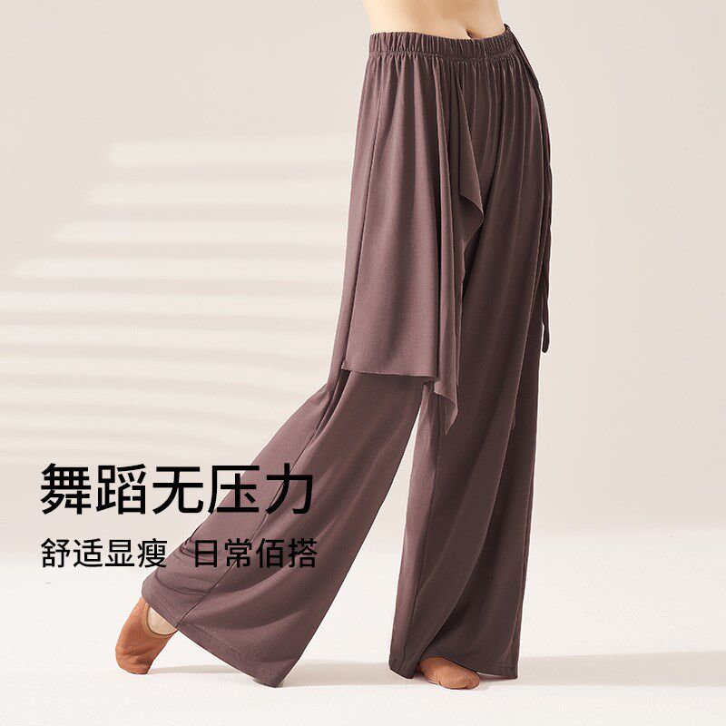8022现代舞服装女练功中国古典宽松阔腿飘逸阔腿跳舞专用成人裤子