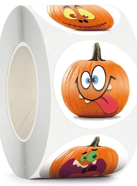 500pcsHalloween Pumpkin Ghost Round Handmade Packaging Seali