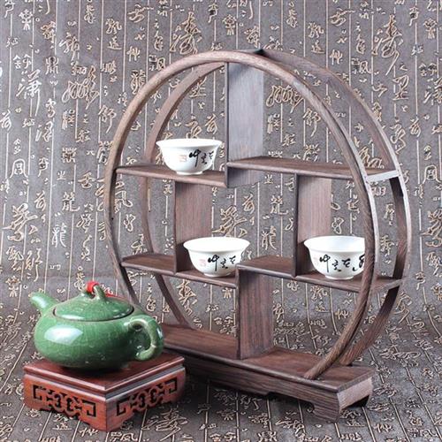 下午复古创意架多层实木甜品台点心摆件架子茶蛋糕甜点博古展示架