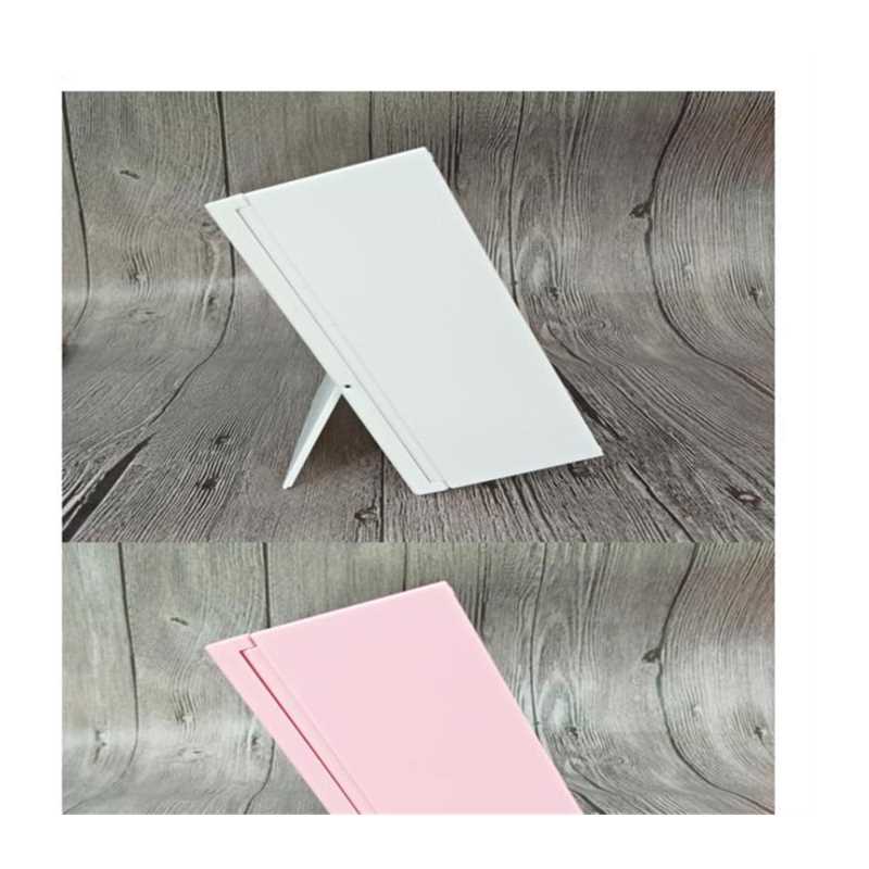 化妆镜三面台式镜折叠镜子随身创意可携式化妆镜可立