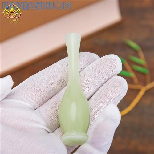(摆件一心斋观音菩萨法器柳枝净瓶观音佛像配件杨柳枝玉净