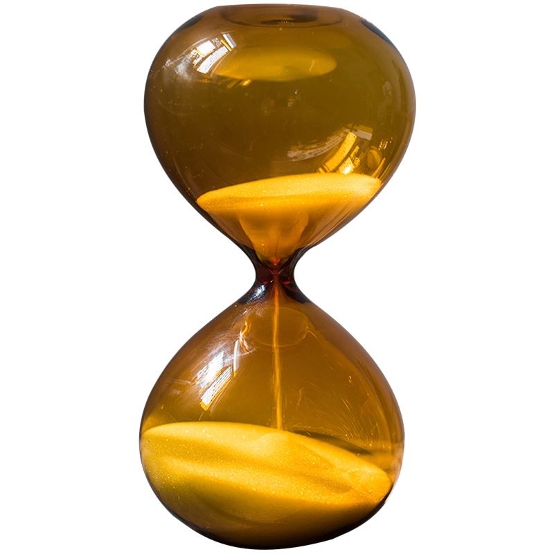 。掬涵焦茶玻璃沙漏桌面装饰摆饰计时器北欧杂货美式乡村礼物