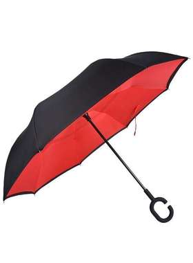 新商务开车全自动反向雨伞女反手户外免手持式折叠车用双人黑色汽