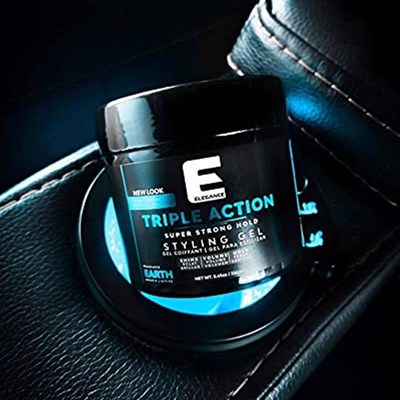 Elegance Triple Action Hair Gel Earth Strong Hold 16.9 Oz