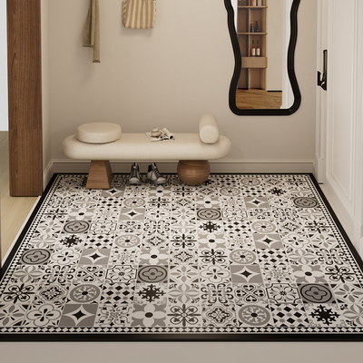 入户门地垫门口进门脚垫可裁剪皮革半圆形进户门垫兔年防滑地毯