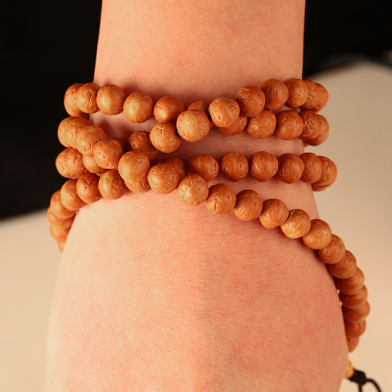 尼泊尔凤眼菩提藏传密宗佛珠长款手链男女文玩菩提子108颗项链8mm