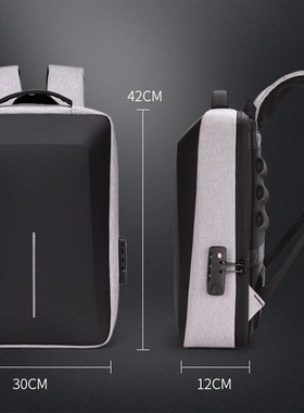 Mens Reflective Strip Multifunctional Anti theft Backpack 1