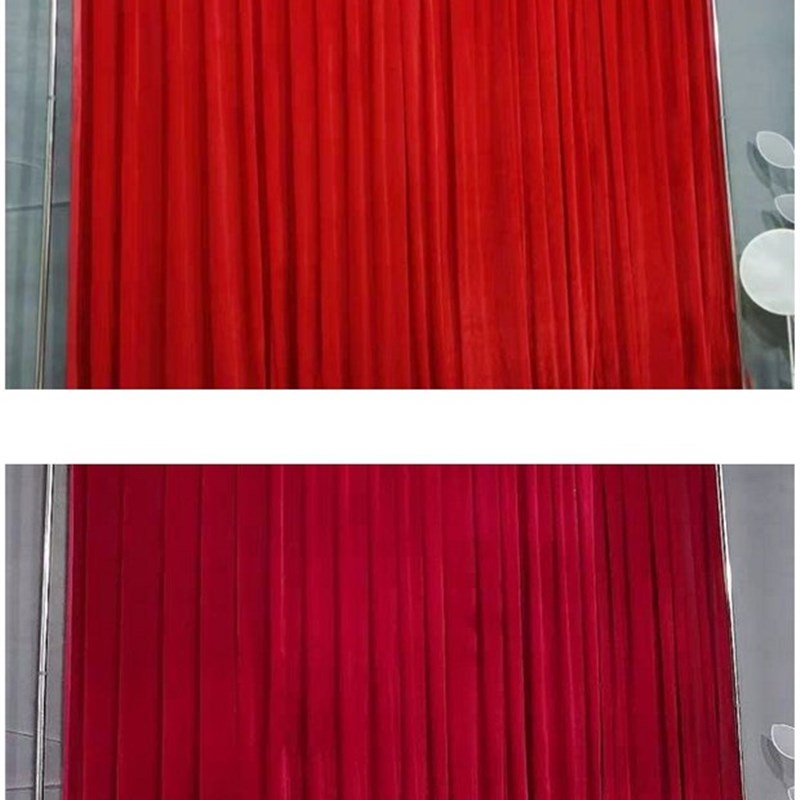 金丝绒背景布幔婚礼纱幔帷幔黑丝绒布天鹅绒婚庆酒红幕布结婚布艺
