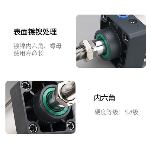 莱泽气动气缸可调行程大推力SCJ32/40/50/63/80/100*25/50/75/125