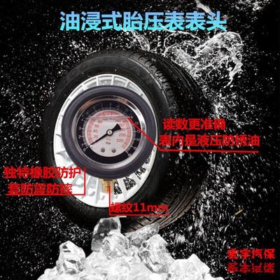 。高精度油浸胎压表表头 轮胎精密型油浸式气压表头 胎压计配件