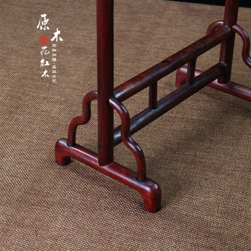 红木木质明式毛笔架红酸枝实木笔架文房用品红木复古笔挂笔搁笔架