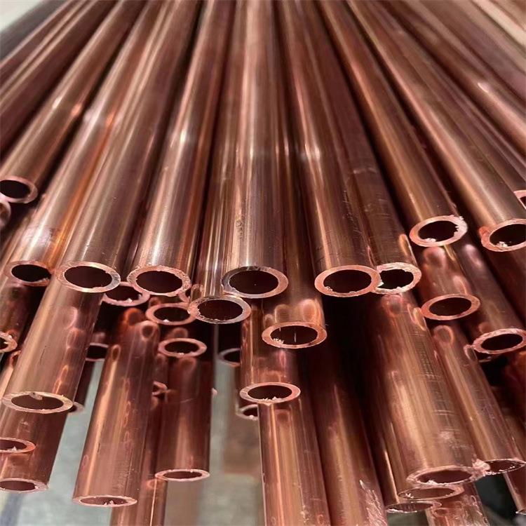 现货供应T2空调紫铜管导电导热性强R410A空调铜管紫铜直管紫铜盘