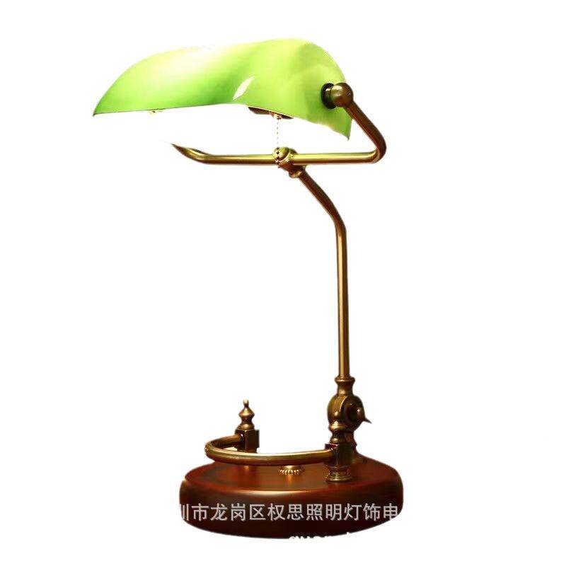 热民国风台灯复古旧实木销灯怀银行灯卧室装饰台办公91386学习台