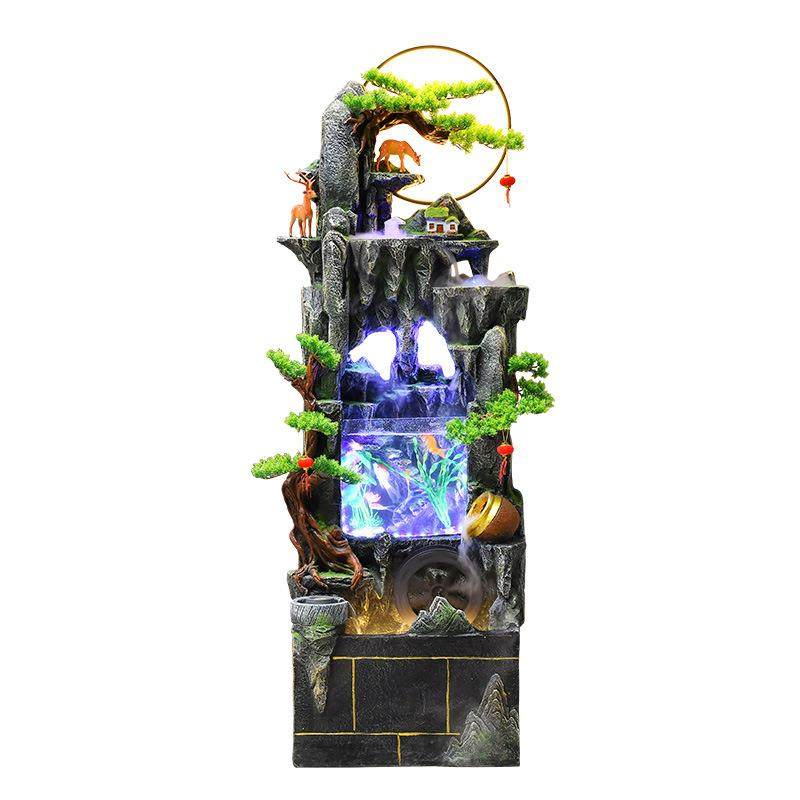 大型假山流水喷泉水落加地摆件鱼缸厅客玄关风水轮循环2025016景,家居饰品,装饰摆件,淘宝优惠券,粉丝福利购,淘宝优惠卷