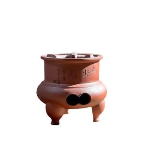 40潮州工夫茶红泥炭烧水煮茶橄小榄碳西副榜炉炉火闽炉砂铫功夫茶