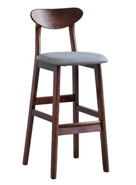 0YJ高吧薯片椅代简木约实吧台YFJ高吧椅子家用靠现背吧台凳F前台