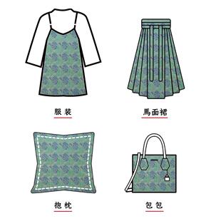 新款仿宋锦幻彩上衣尚撞色马甲SL4038新式箱时布包中提花复古衬衣