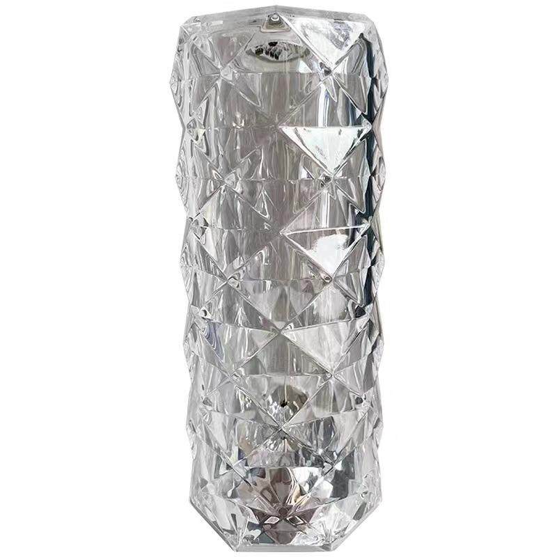 水晶灯室房间玫台瑰装饰灯灯感应插电氛围充电小夜卧灯ledYVO调光