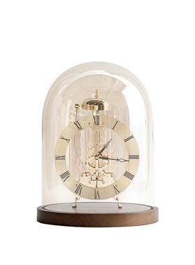 艺贝罩子意高式轻奢明台钟摆件玻璃罩机械钟MLB-2420表级感罗马透