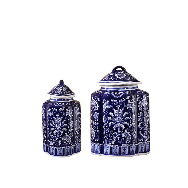 青RIO花瓷缠枝陶瓷盖罐瓷花瓶可陶水培别墅样板间插民宿居桌家面,橡塑材料及制品,工业陶瓷,淘宝优惠券,粉丝福利购,淘宝优惠卷